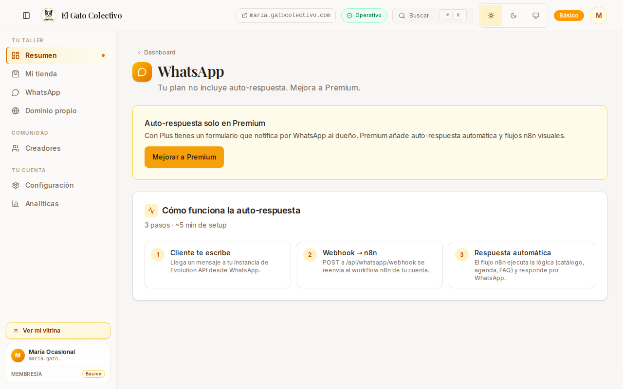 Configuración de WhatsApp de ventas y respuestas automáticas